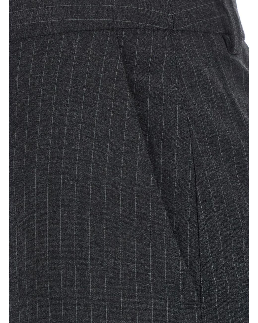 DUNST Black Pinstriped Long Skirt