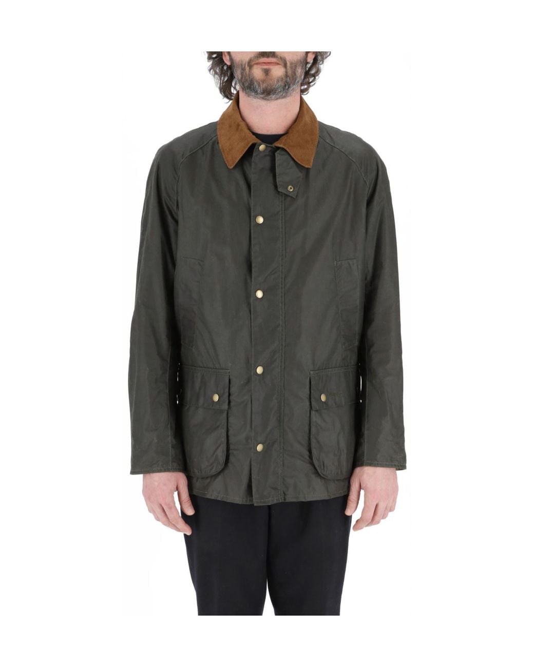 Barbour Gray Ashby Buttoned Long Sleeved Coat for men