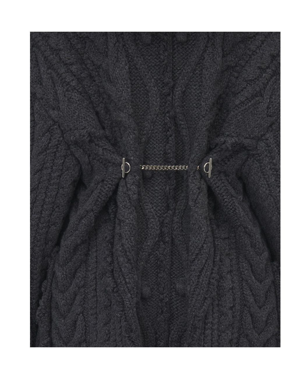 McQueen Black Twisted Knitted Cardigan