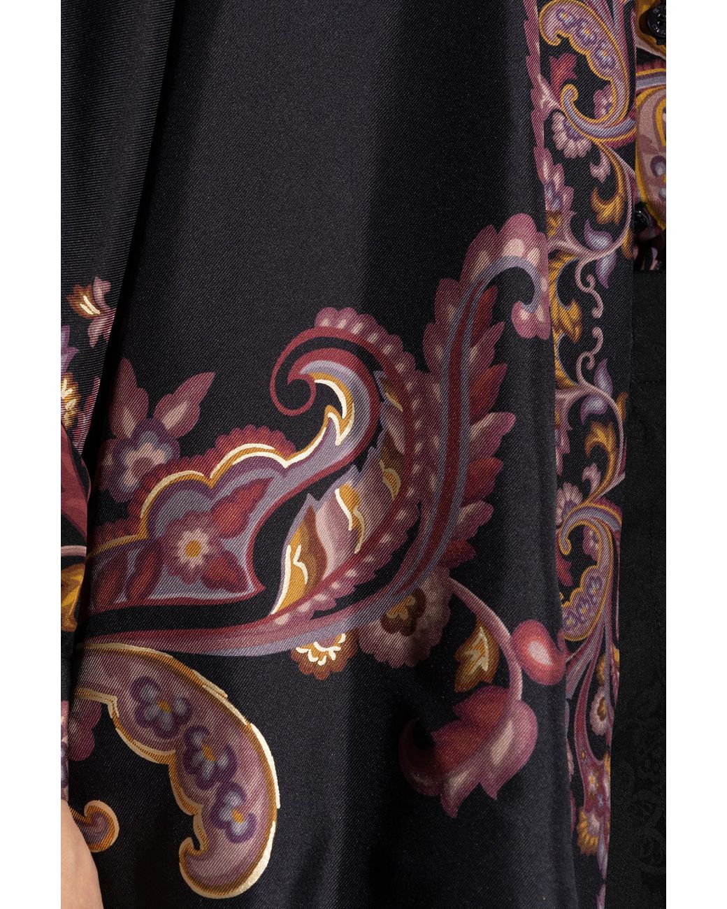 Etro Blue Paisley Printed Drop Shoulder Shirt