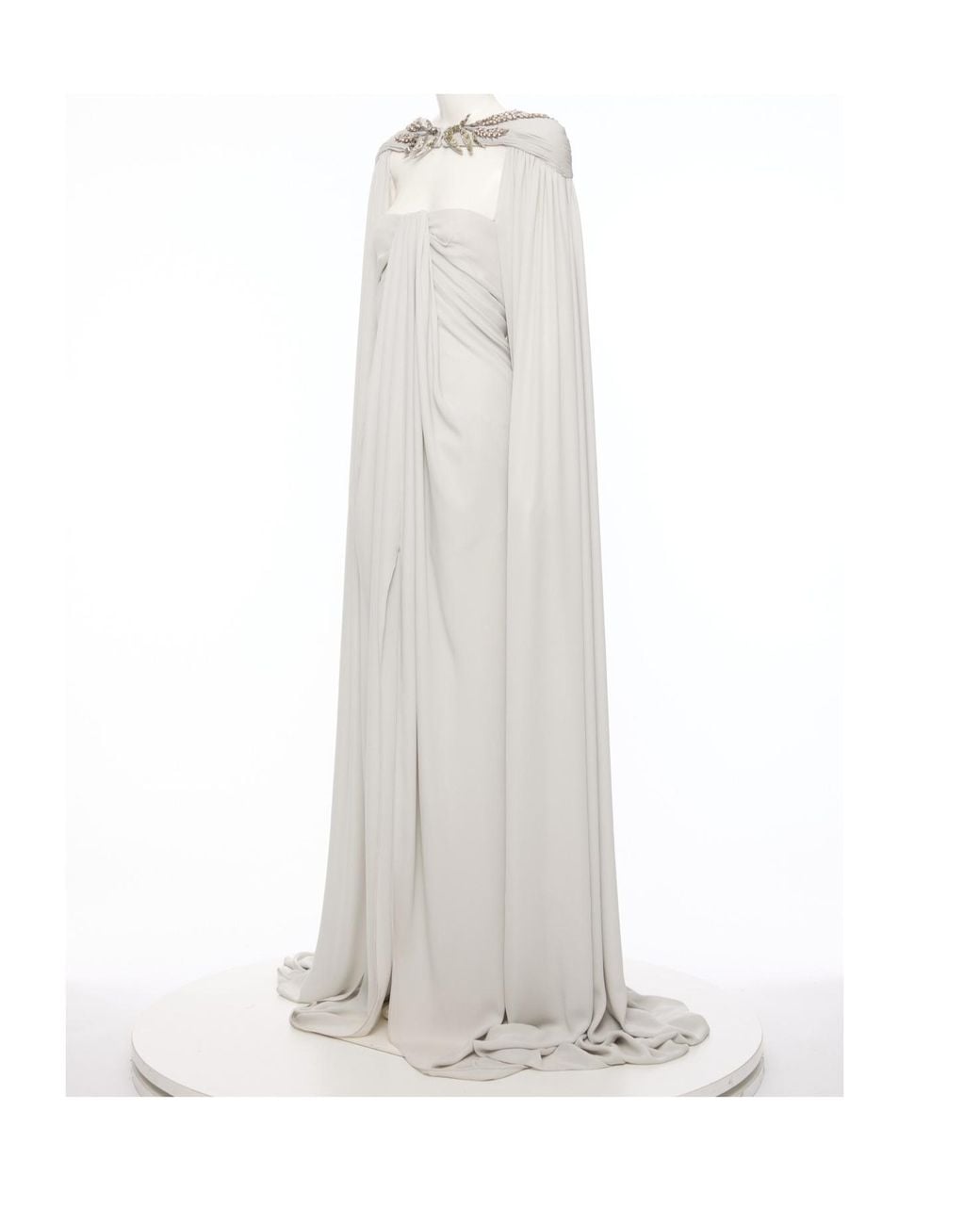Valentino White Cape Dress