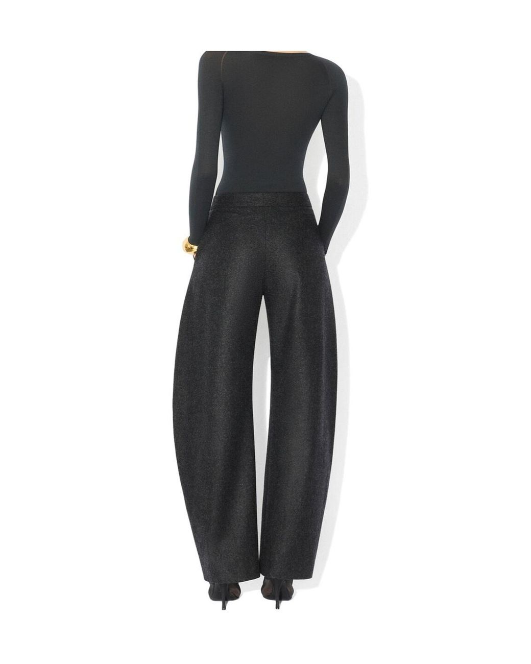 Alaïa Blue Alaïa High-Rise Wide-Leg Pants