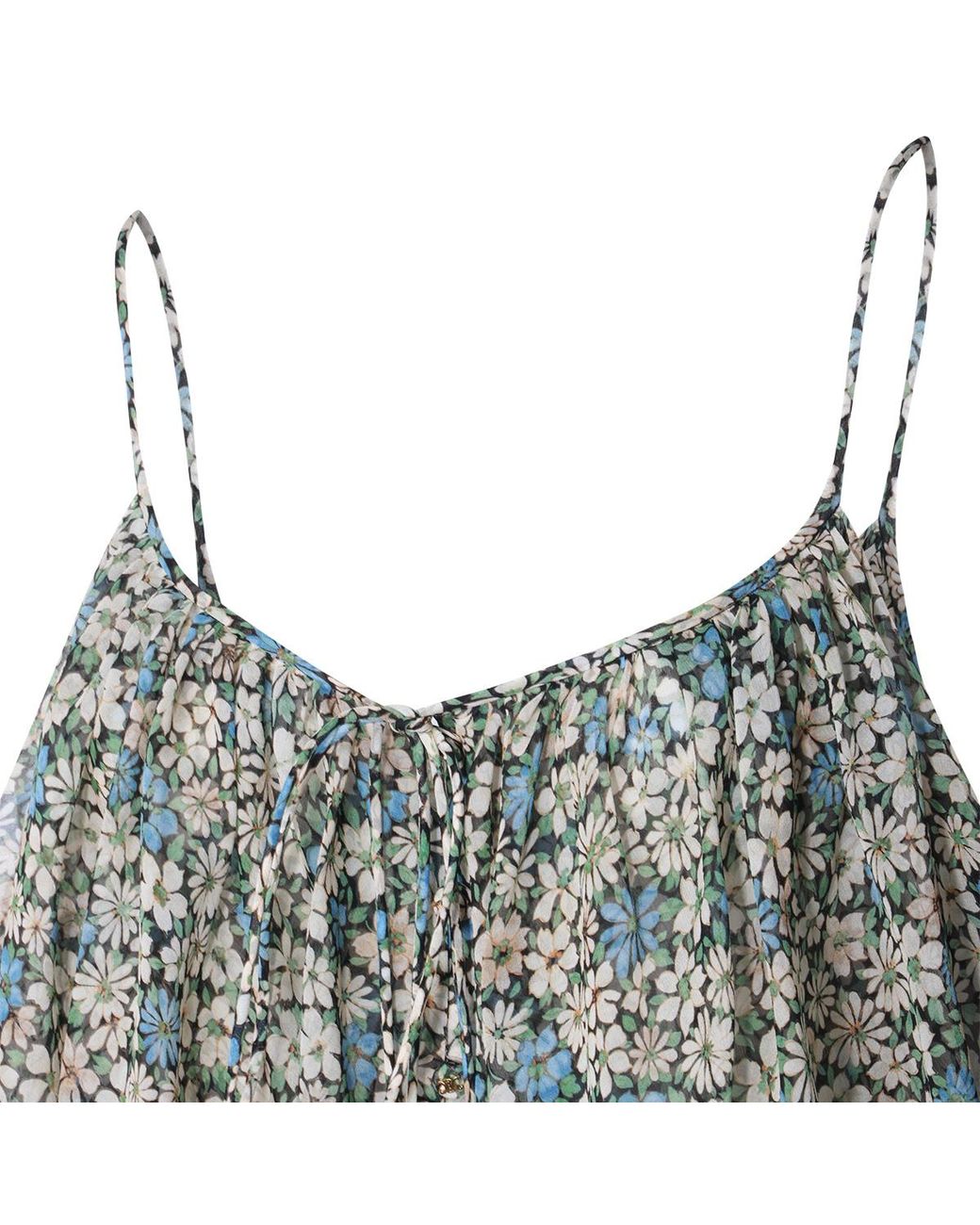 Céline Green Gathered Midi Dress