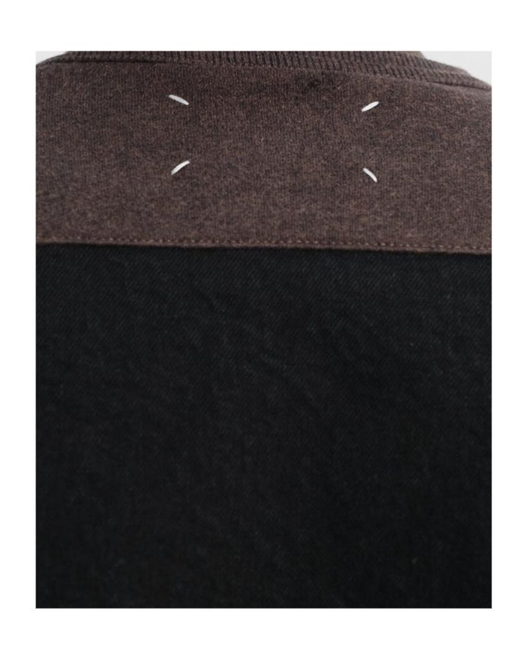 Maison Margiela Brown 4-Stitch Panelled Sweatshirt for men