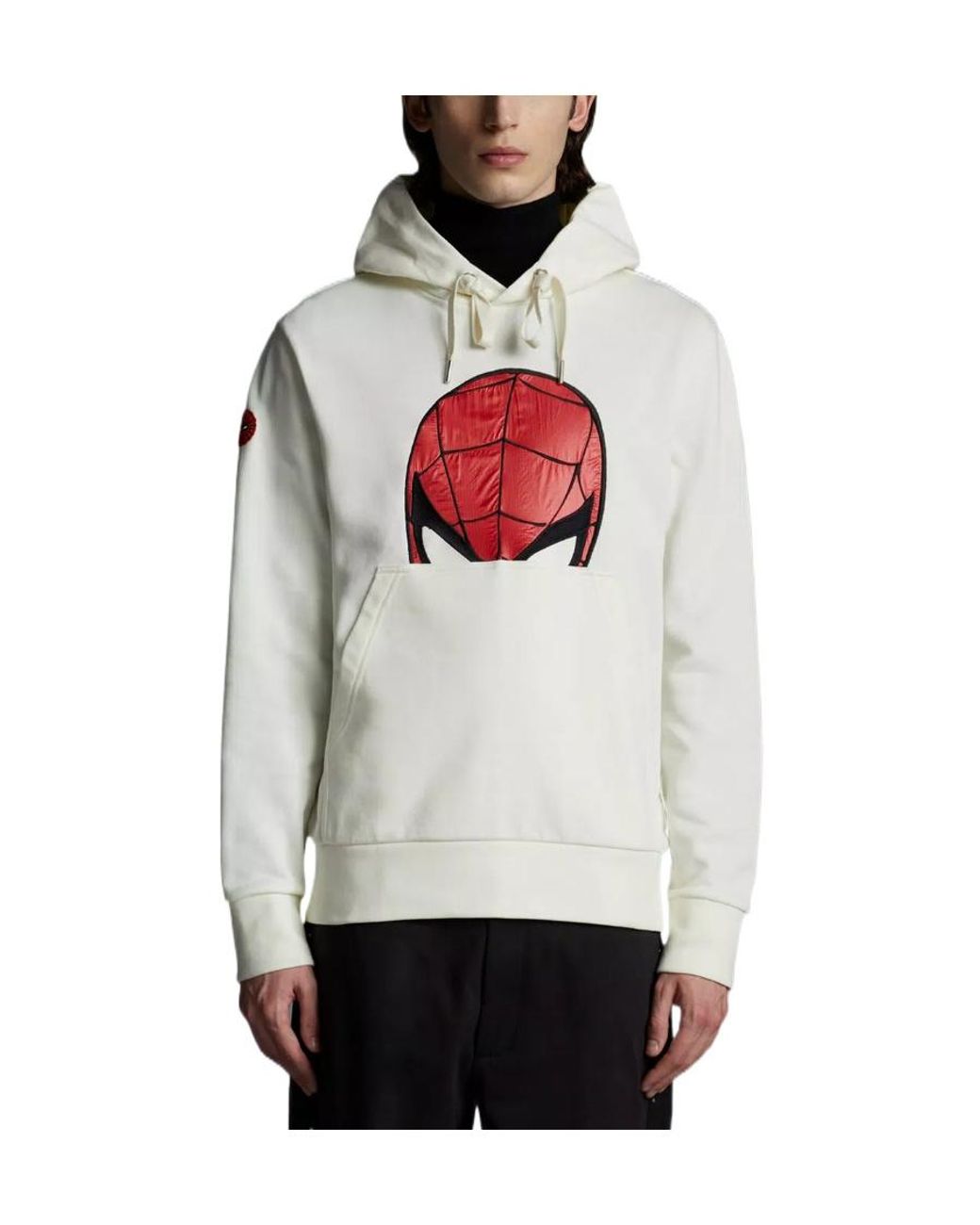 Moncler White Spider- Motif Hoodie for men