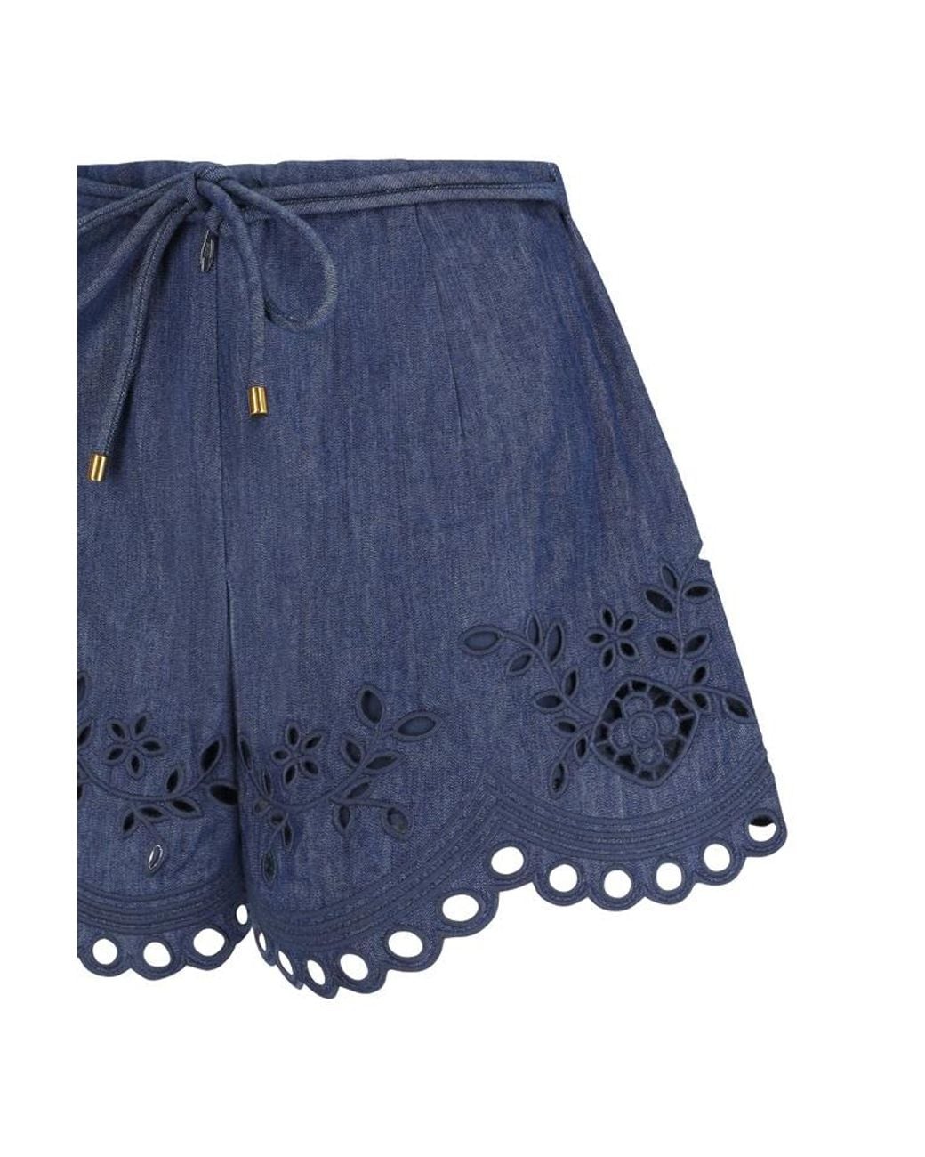 Zimmermann Blue Mahon Shorts
