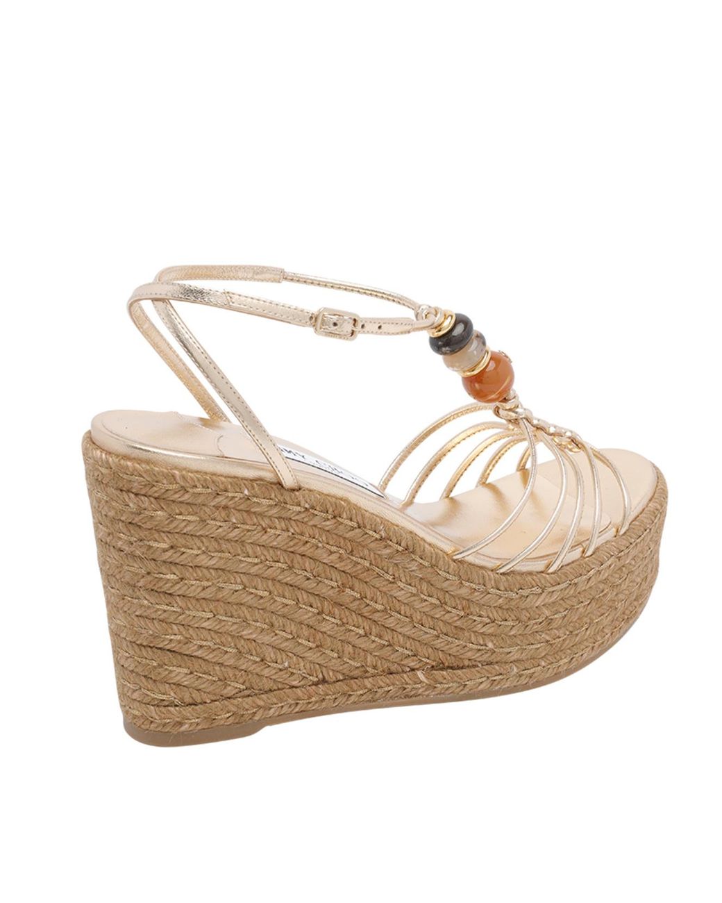 Jimmy Choo White Lemi Wedge Sandals