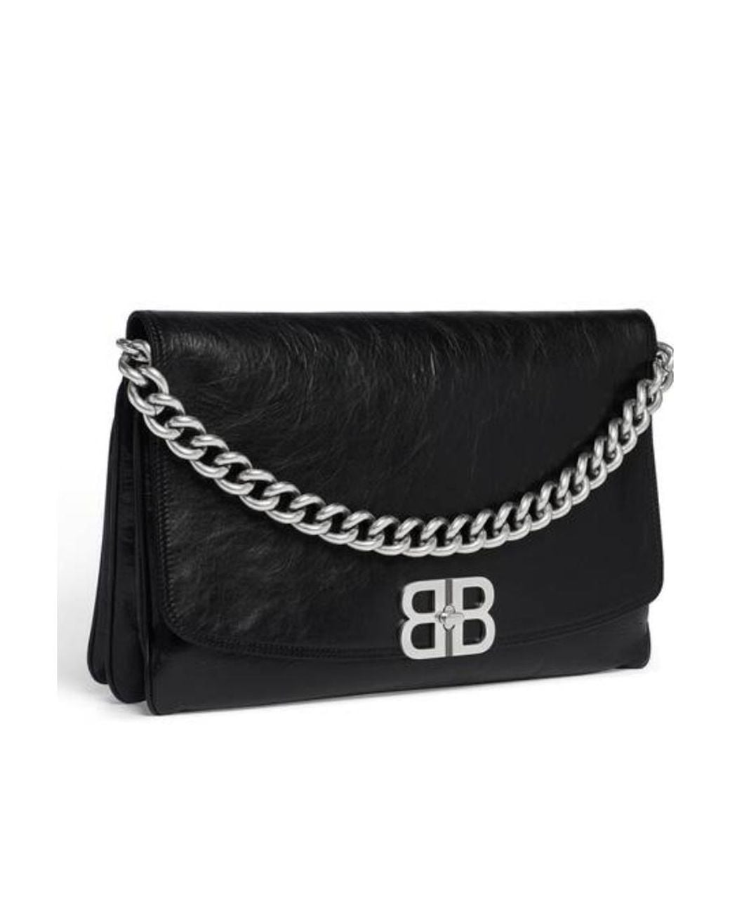 Balenciaga Black Bb Soft Large Shoulder Bag