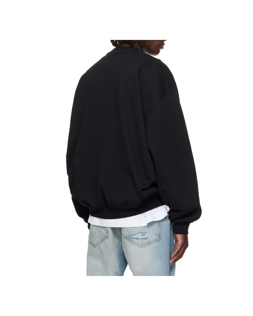 Vetements Black Be Yourself Printed Crewneck Sweatshirt for men