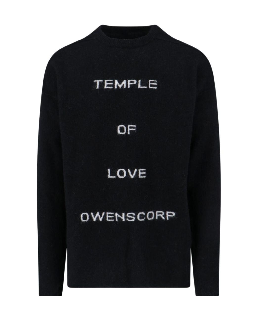 Rick Owens Black Round Neck Jumper for men