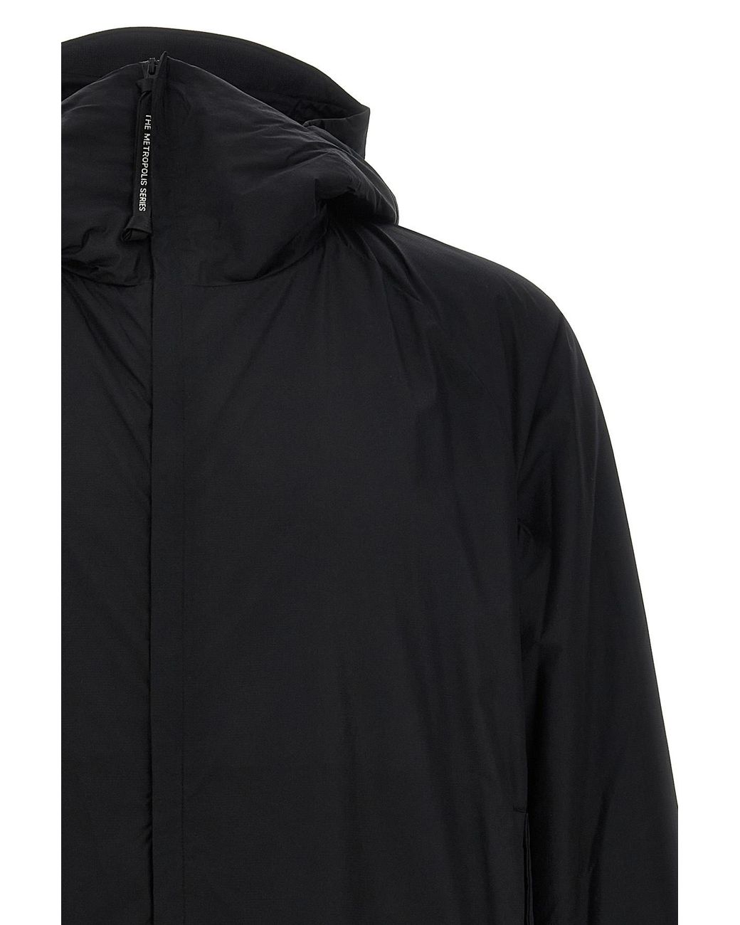 C P Company Black The Metropolis Series Pertex Padded Hooded Jacket for men