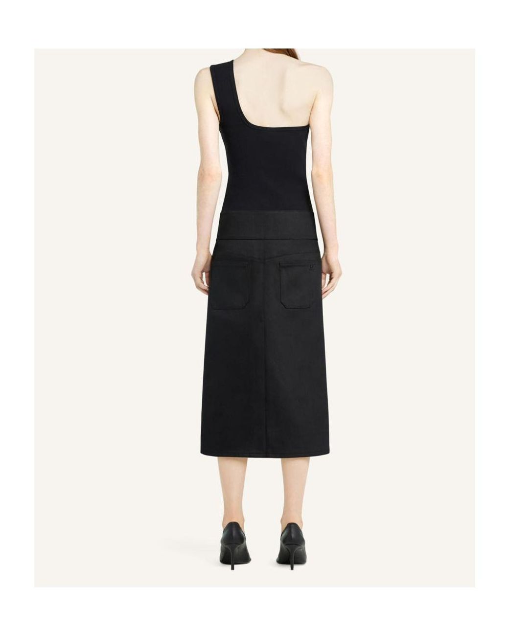 Courreges Black Courrèges A-Line Midi Skirt