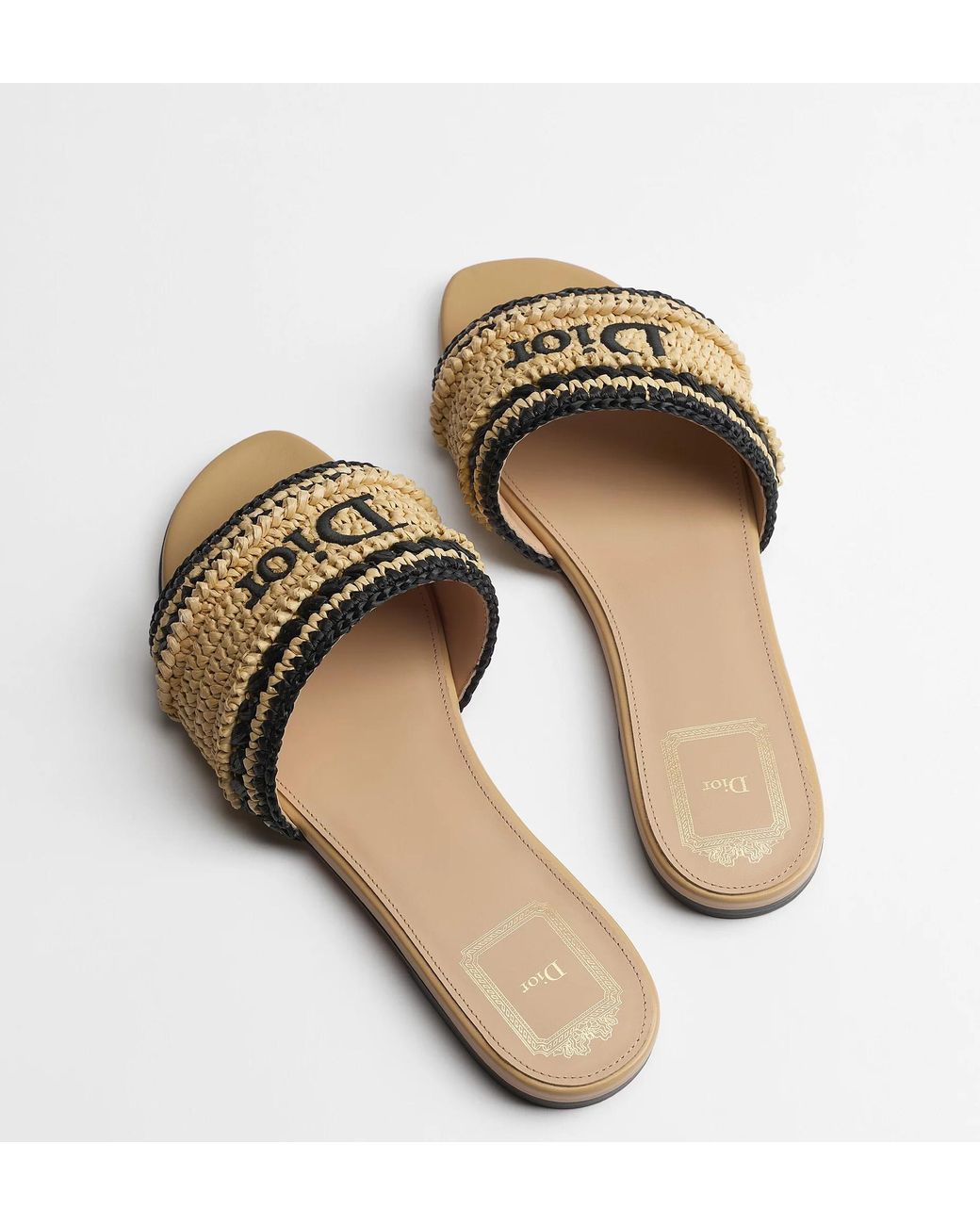 Dior Metallic Iviera Woven Slide