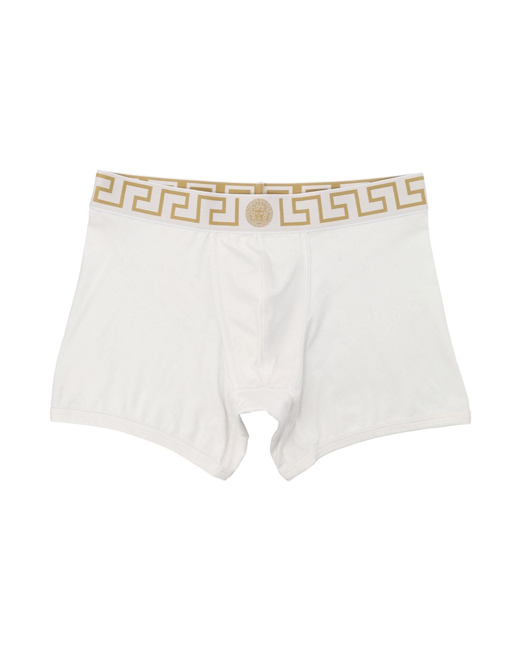 Versace White Two-Pack Logo-Waistband Boxers for men
