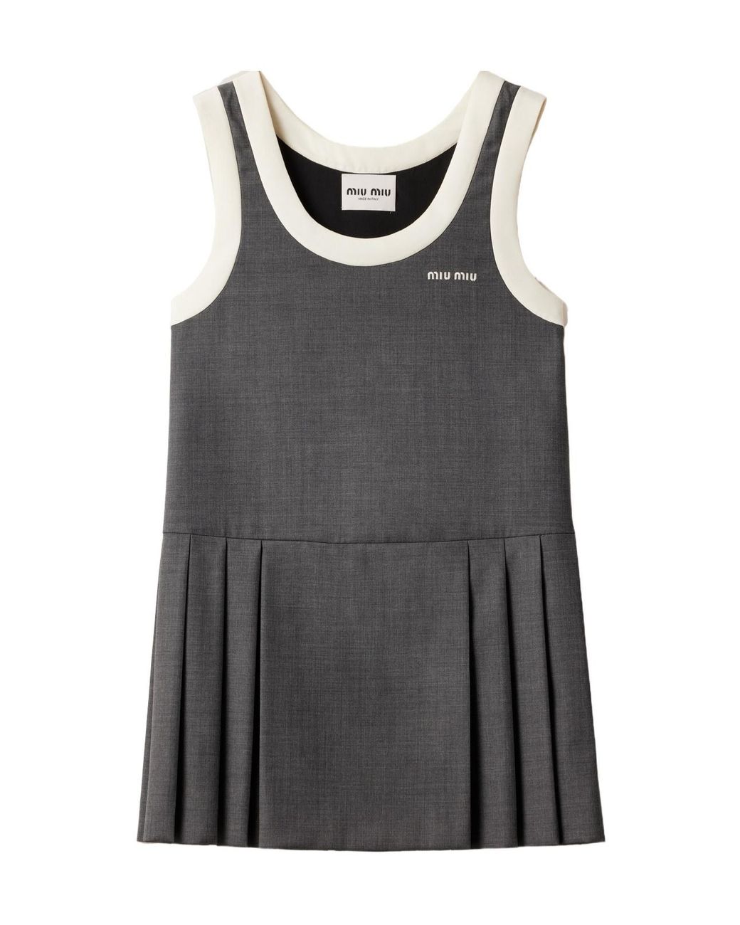 Miu Miu Gray Grisaille Dress