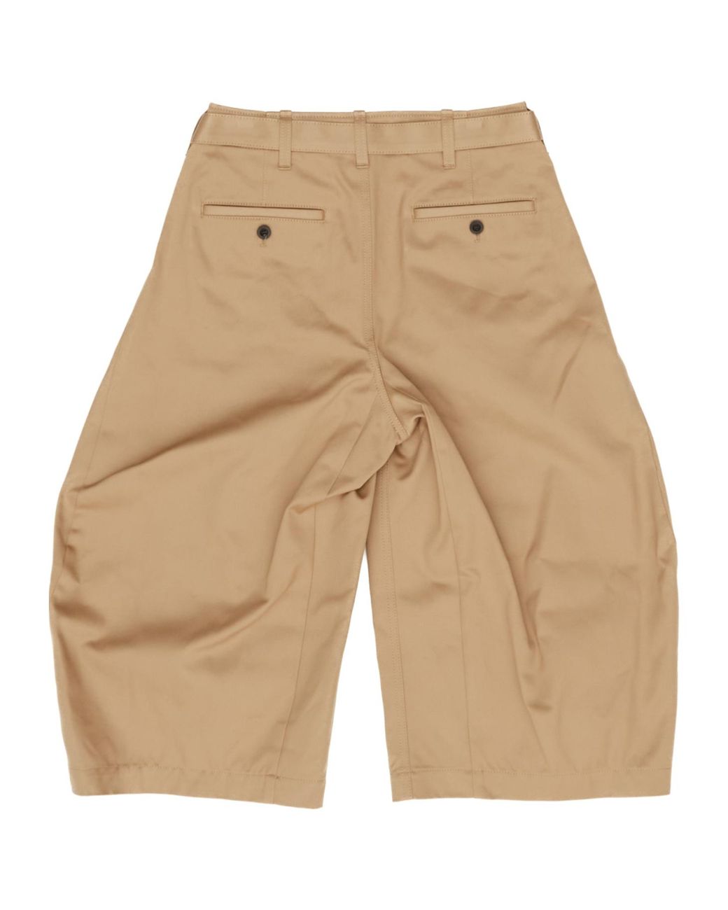 Sacai Natural Belted Wide-Leg Pants