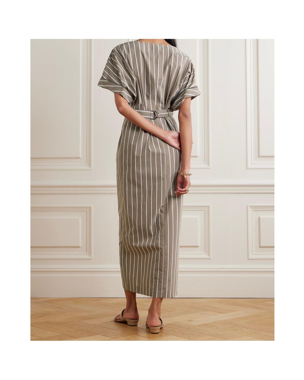 Brunello Cucinelli Natural Short Sleeve Dress