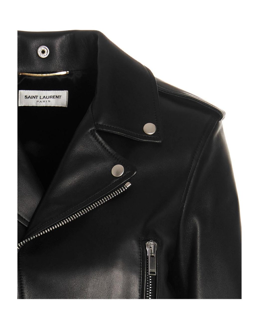 Saint Laurent Black Motorcycle Leather Jacket