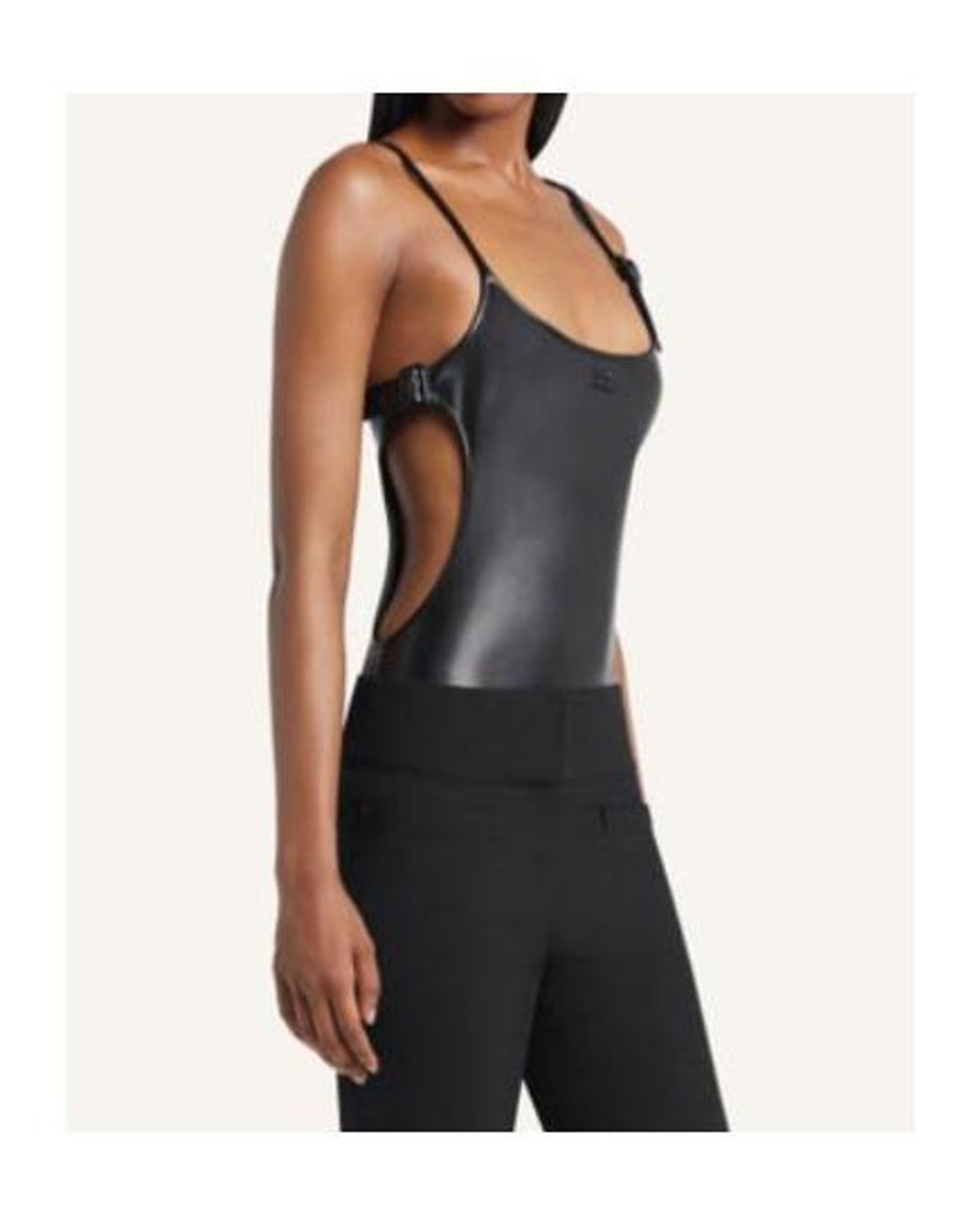 Courreges Black Courrèges Buckle Cut-Out Bodysuit