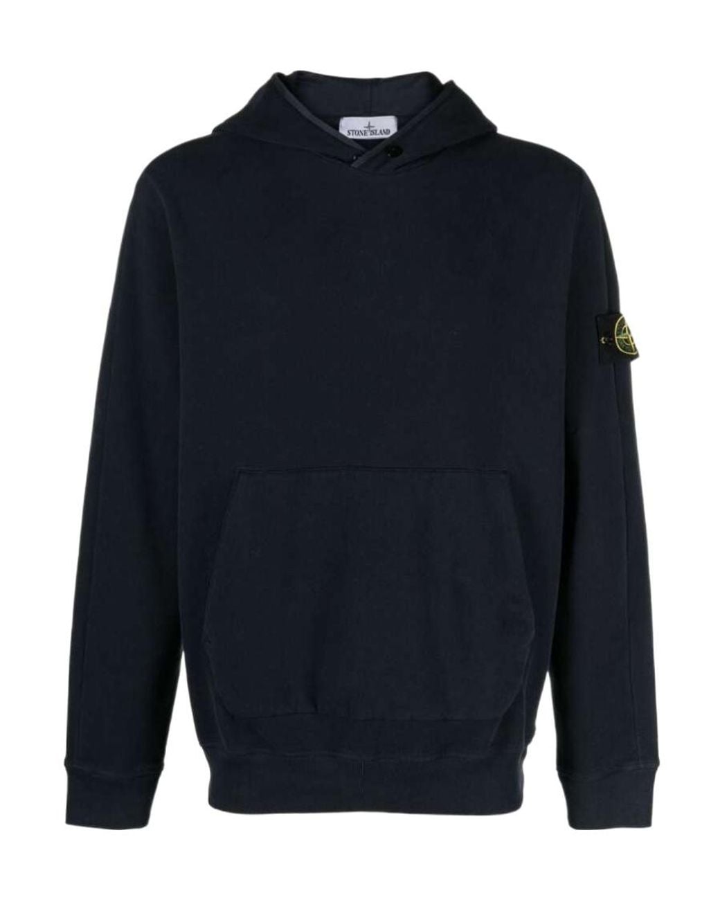 Stone Island Blue Compass Badge Hoodie for men