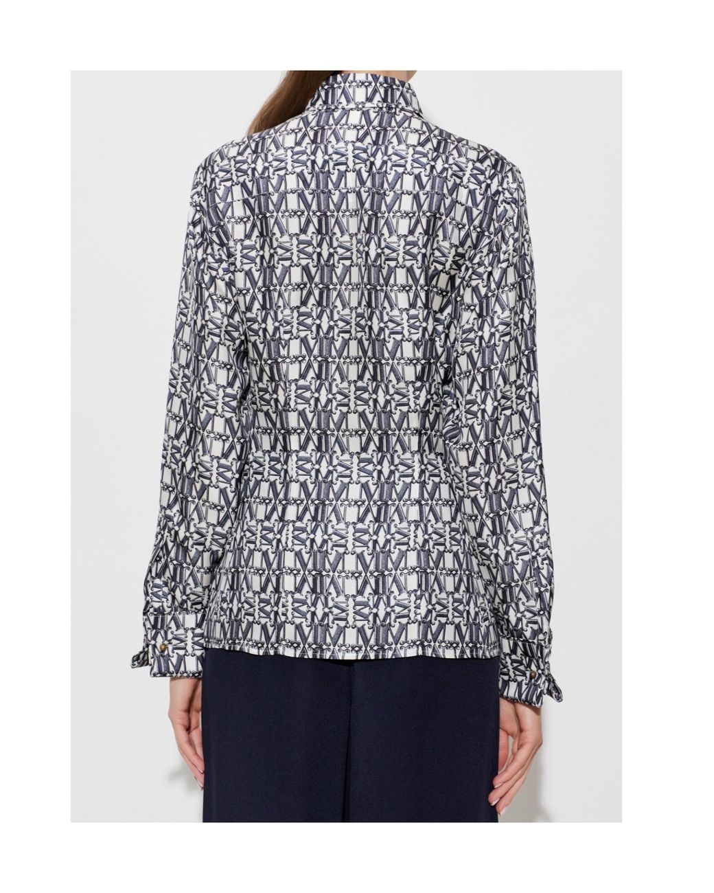 Max Mara Gray Marte Logo-Detail Shirt