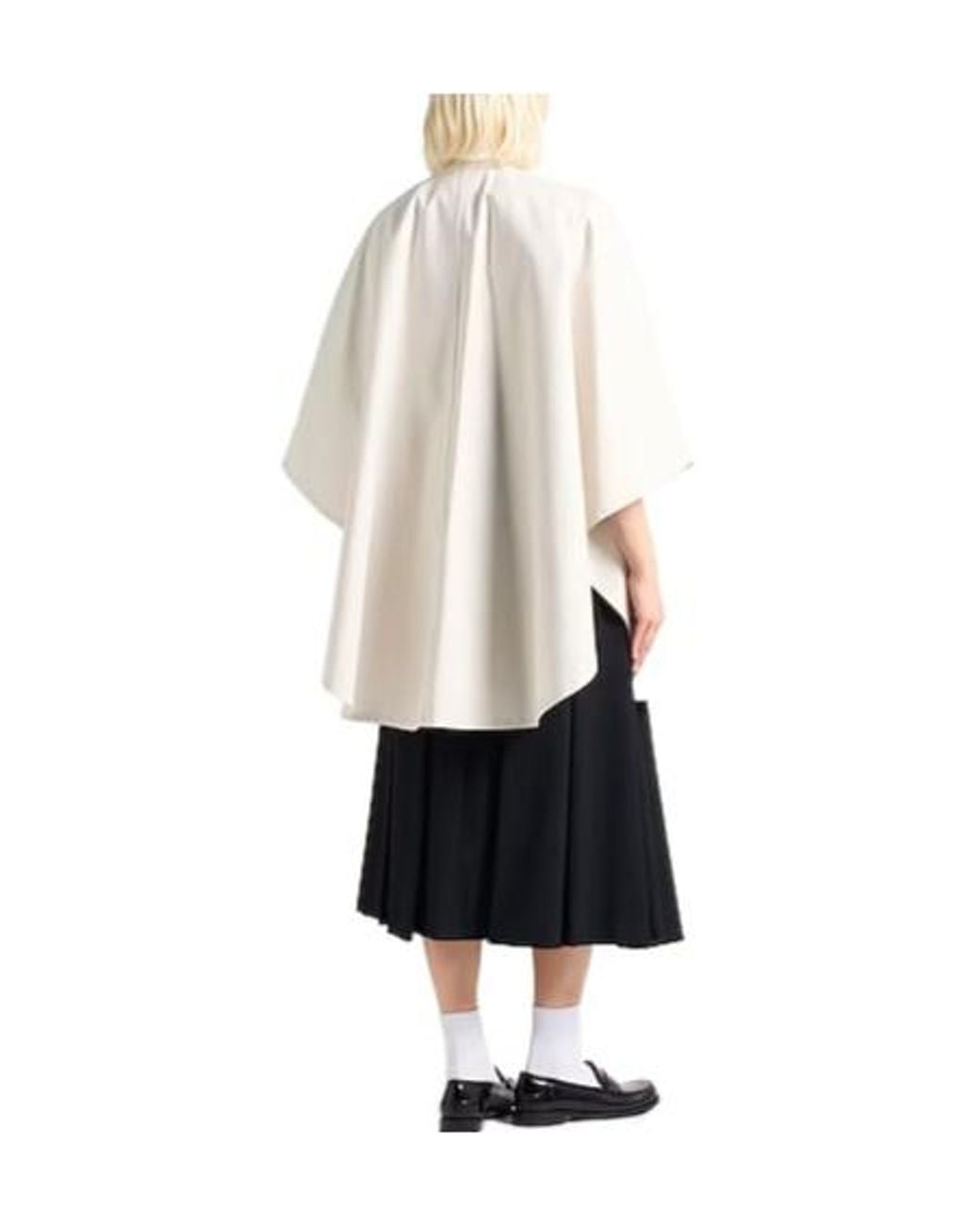 Max Mara Natural Solidcolor Cape Coat
