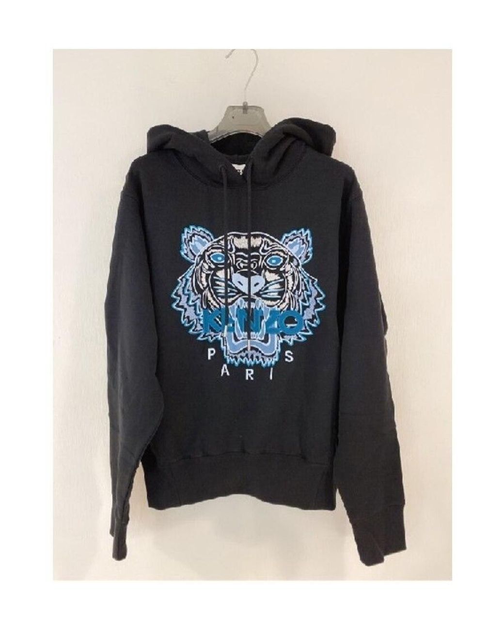 KENZO Blue Tiger Logo Hoodie