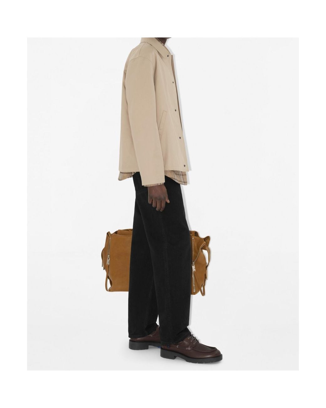 Burberry Natural Ekd Embroidered Gabardine Jacket for men