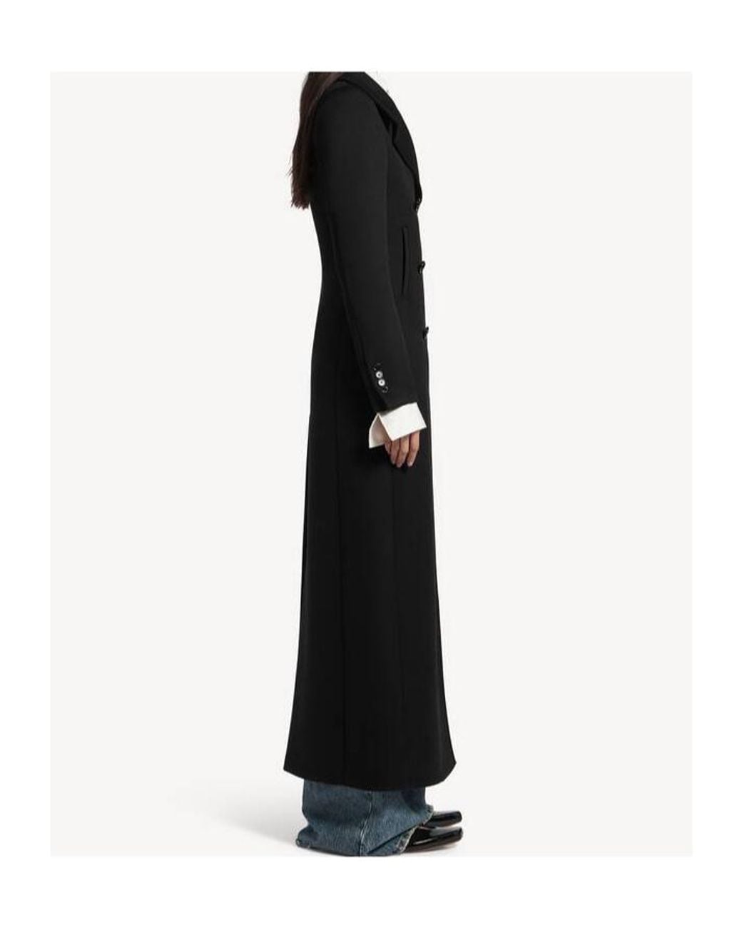 Balenciaga Black Long Trench Coat