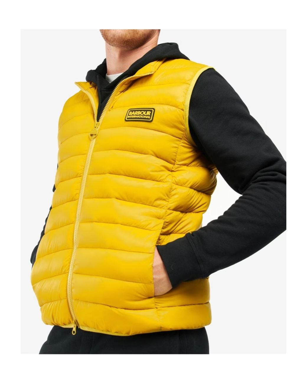 Barbour Yellow Quilted Gilet for men