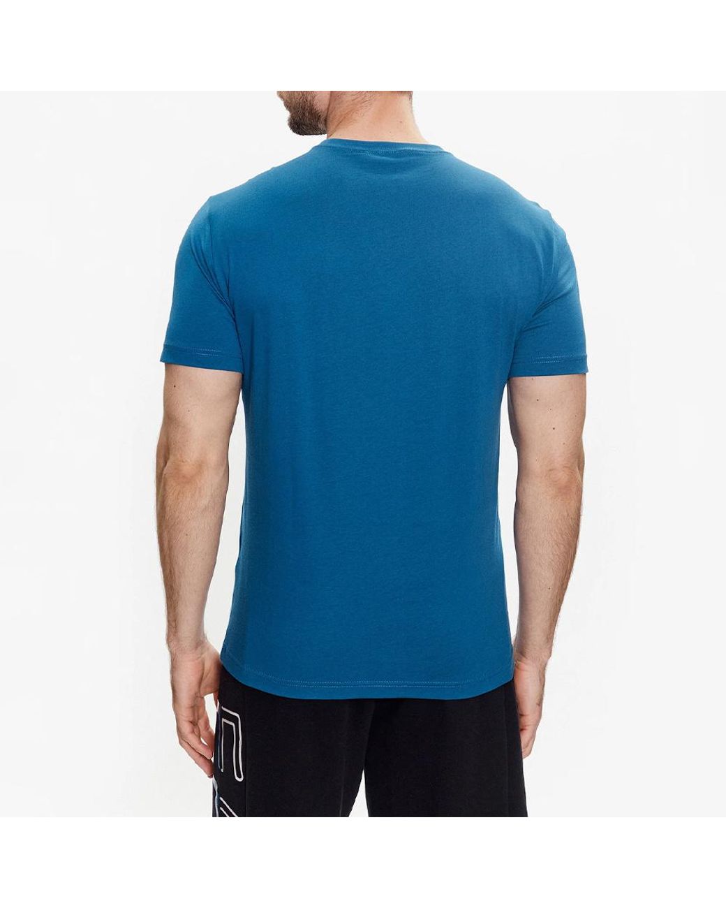 EA7 Blue Logo Short-Sleeved T-Shirt for men