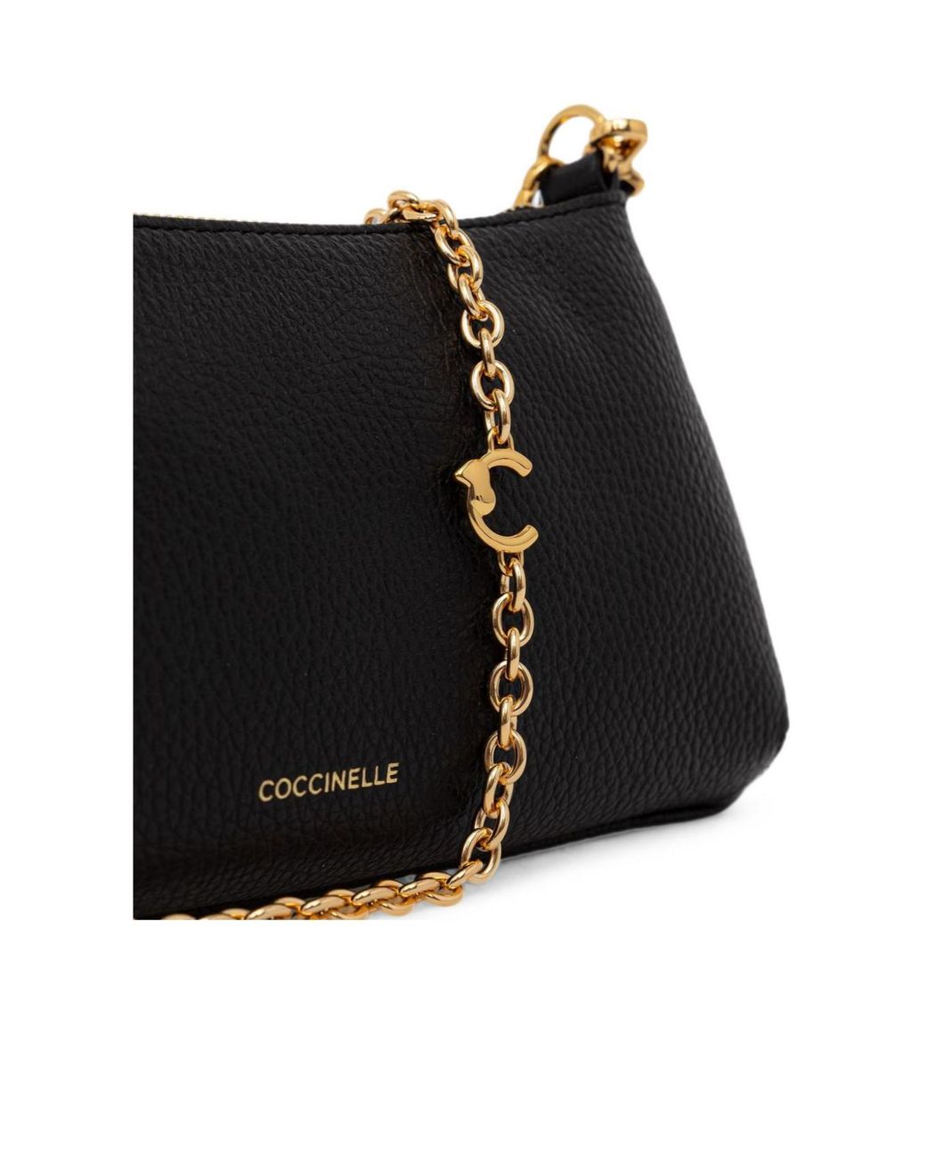Coccinelle Black C-Me Chain Mini Crossbody Bag