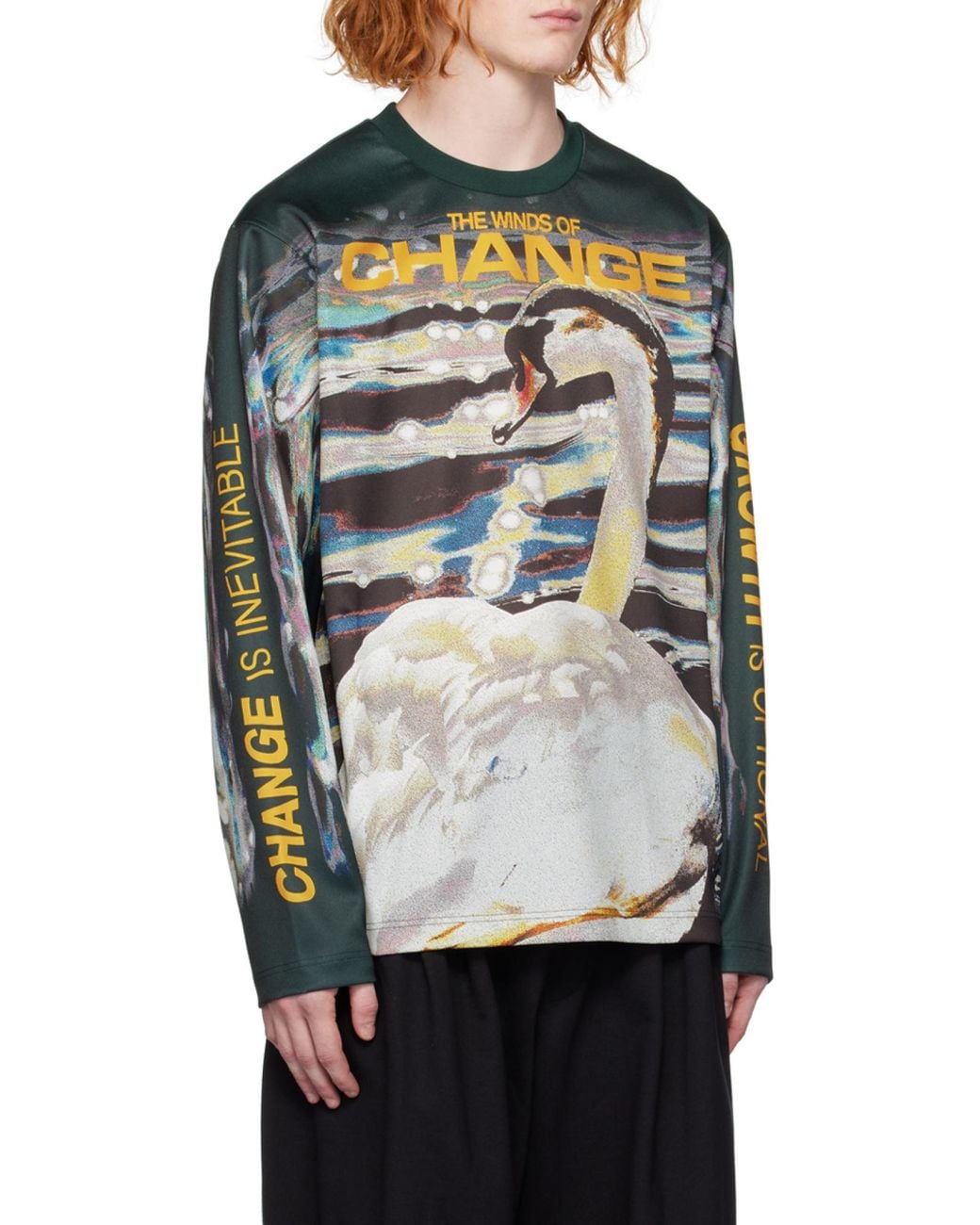 Burberry Green Graphic Printed Crewneck Sweatshirt for men
