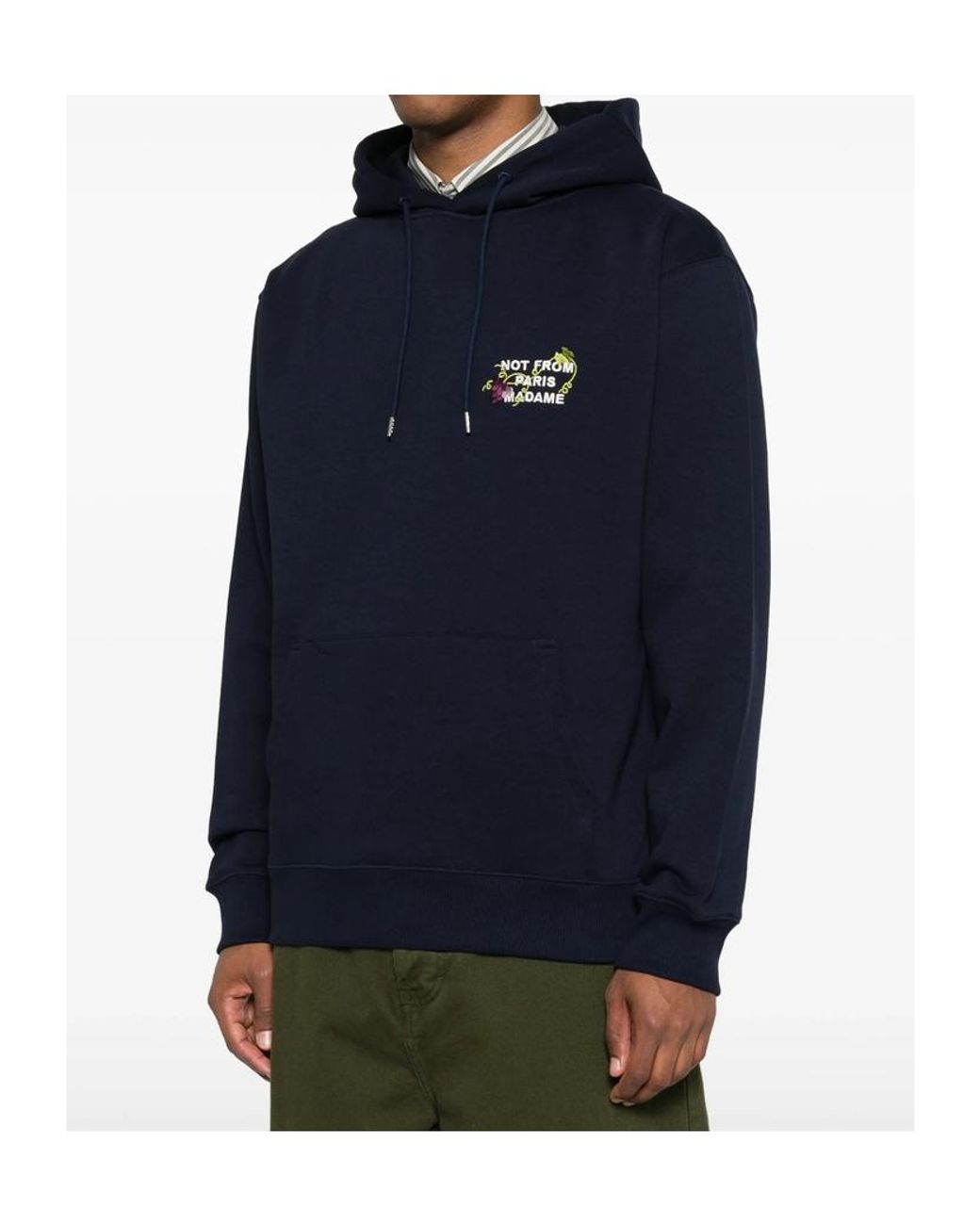 Drole de Monsieur Blue Drôle De Monsieur Drawstring Hoodie for men