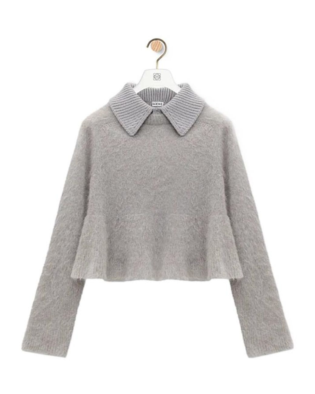 Loewe Gray Long-Sleeved Polo Jumper
