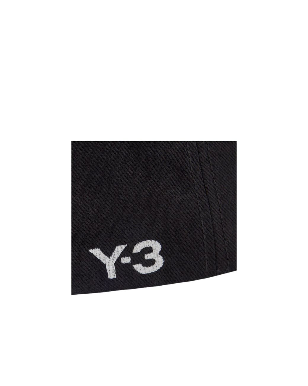 Y-3 Black Minimal Cotton Baseball Cap for men