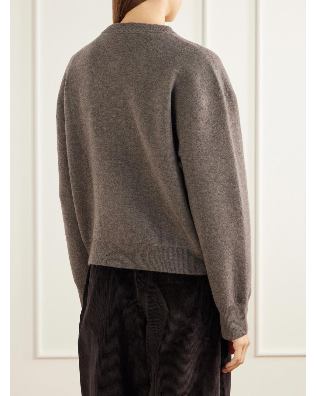 Studio Nicholson Gray Wool And Cashmere-Blend Cardigan