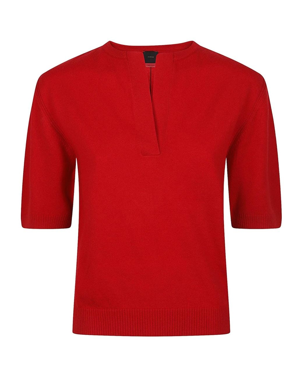 Pinko Red V-Neck Sweater