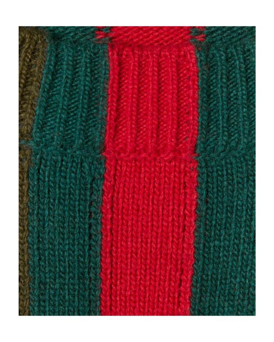 Gucci Green Knit Wool Sweater With Web Intarsia for men