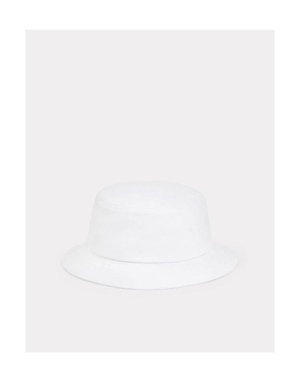 KENZO White Logo Patch Bucket Hat for men