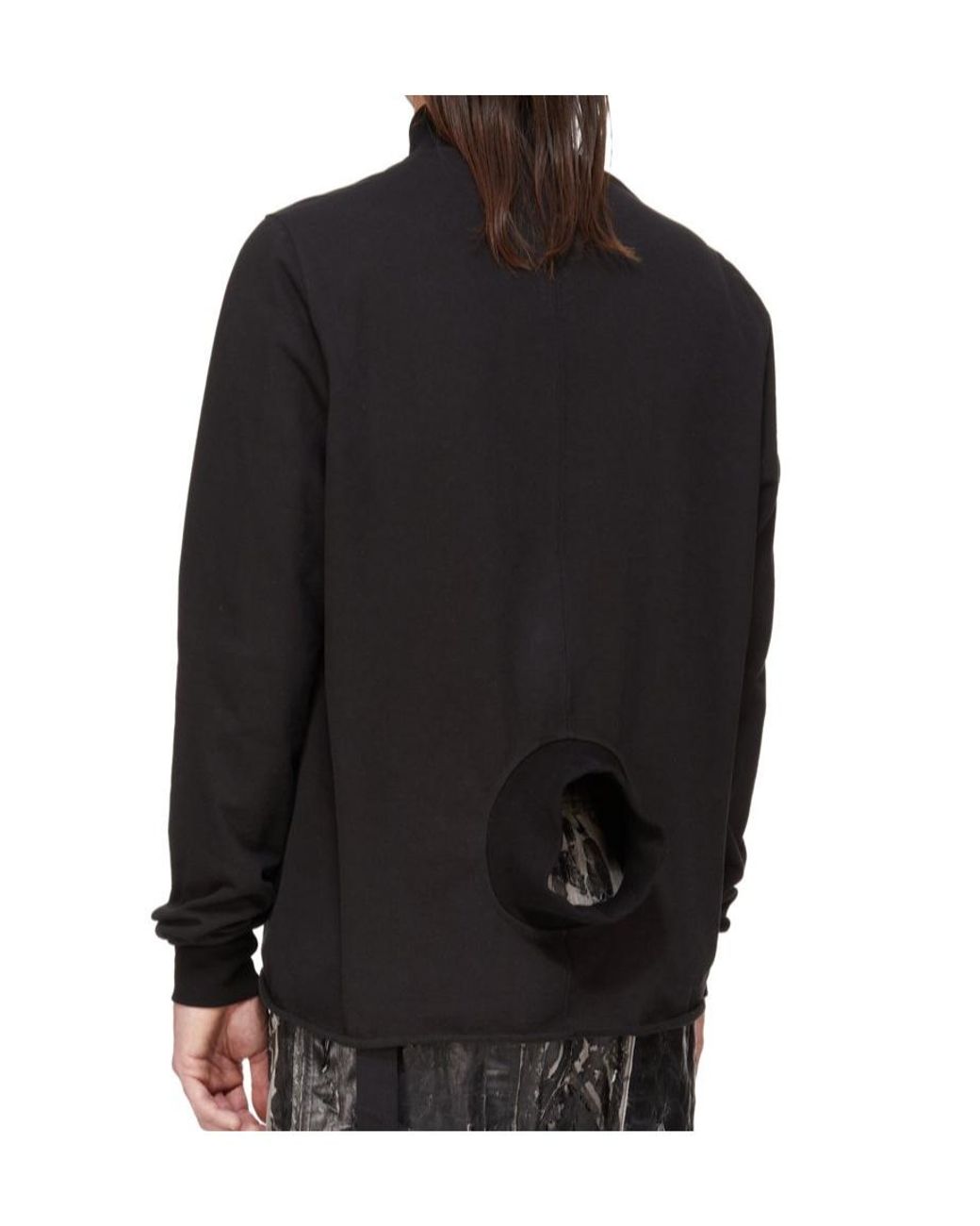 Rick Owens Black Headon Dbl Sweatshirt for men
