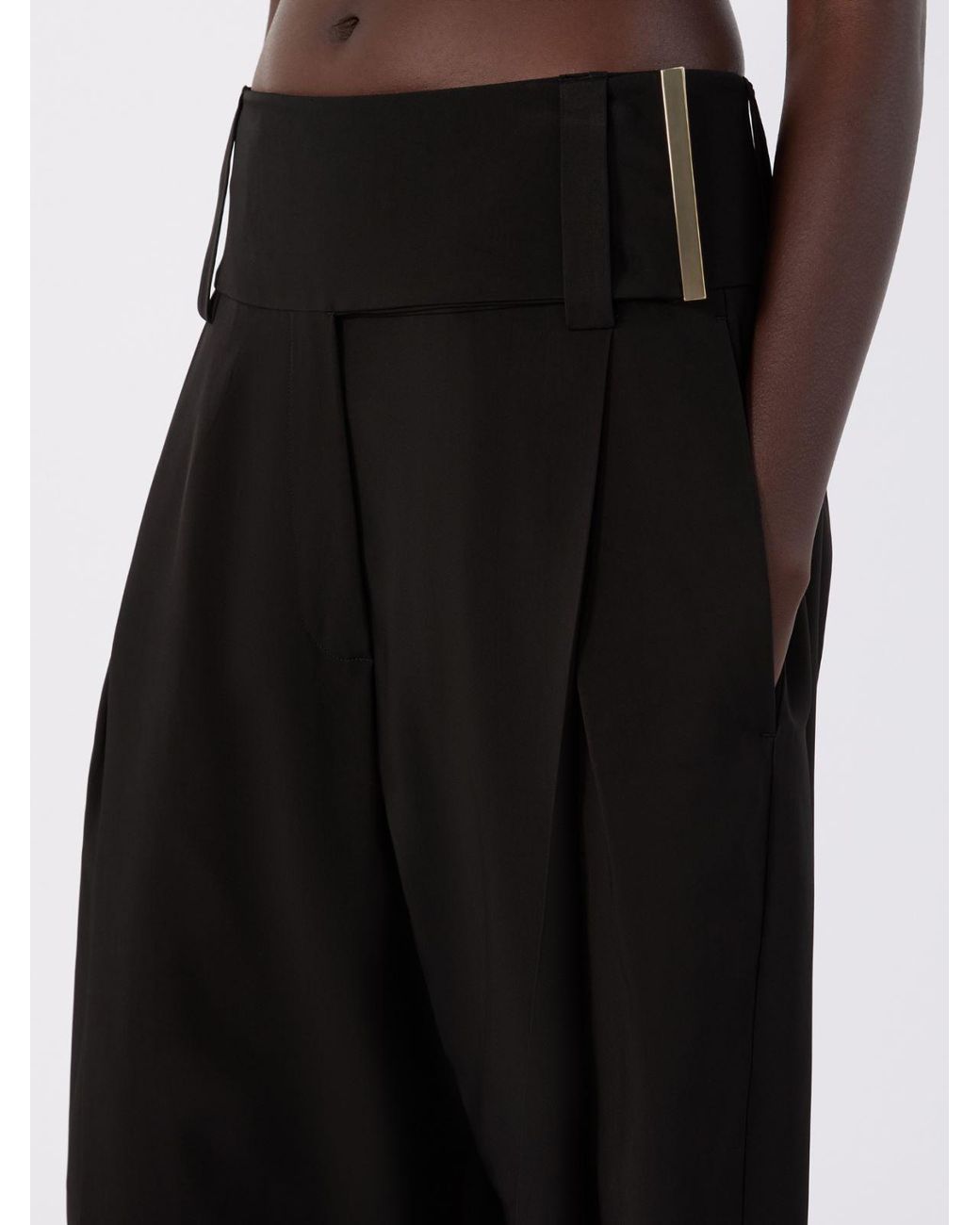 Sportmax Black Favetta High-Waist Pants