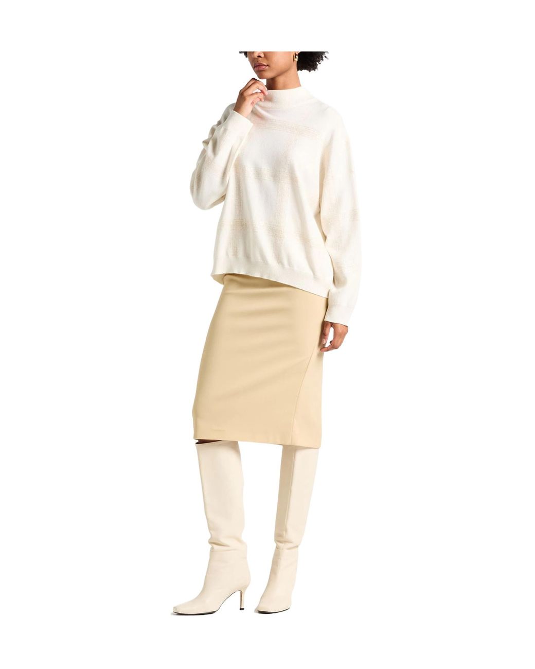 Brunello Cucinelli White Plain Colour Polo Necks