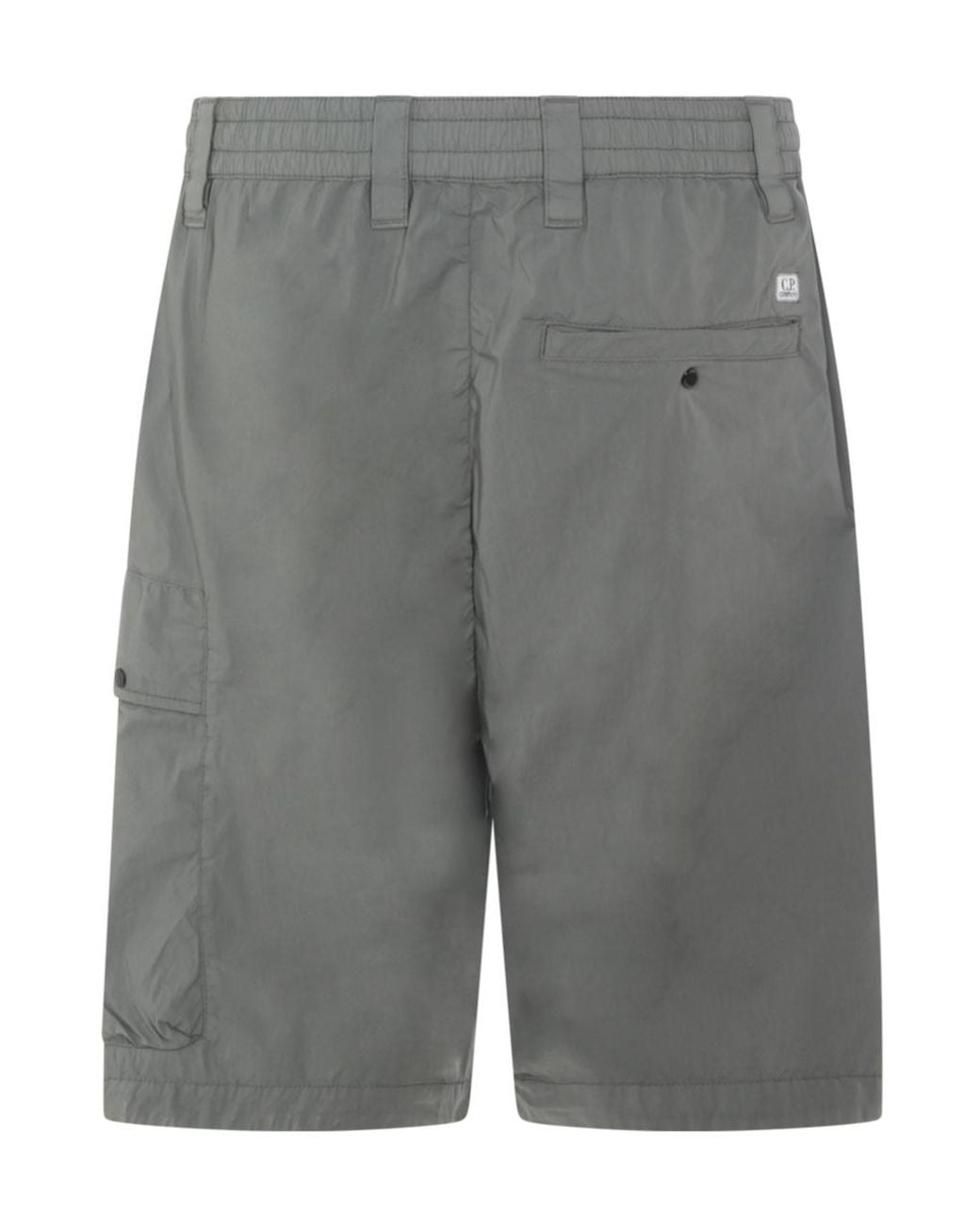 C P Company Gray Lens-Detailed Cargo Shorts for men