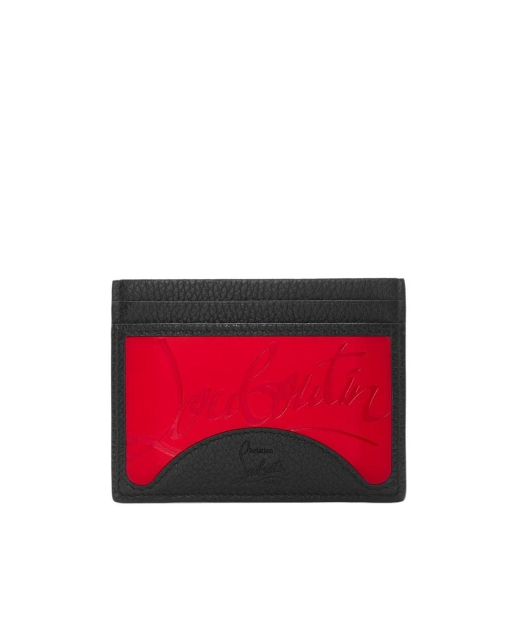 Christian Louboutin Red Kios Logo Card Holder for men