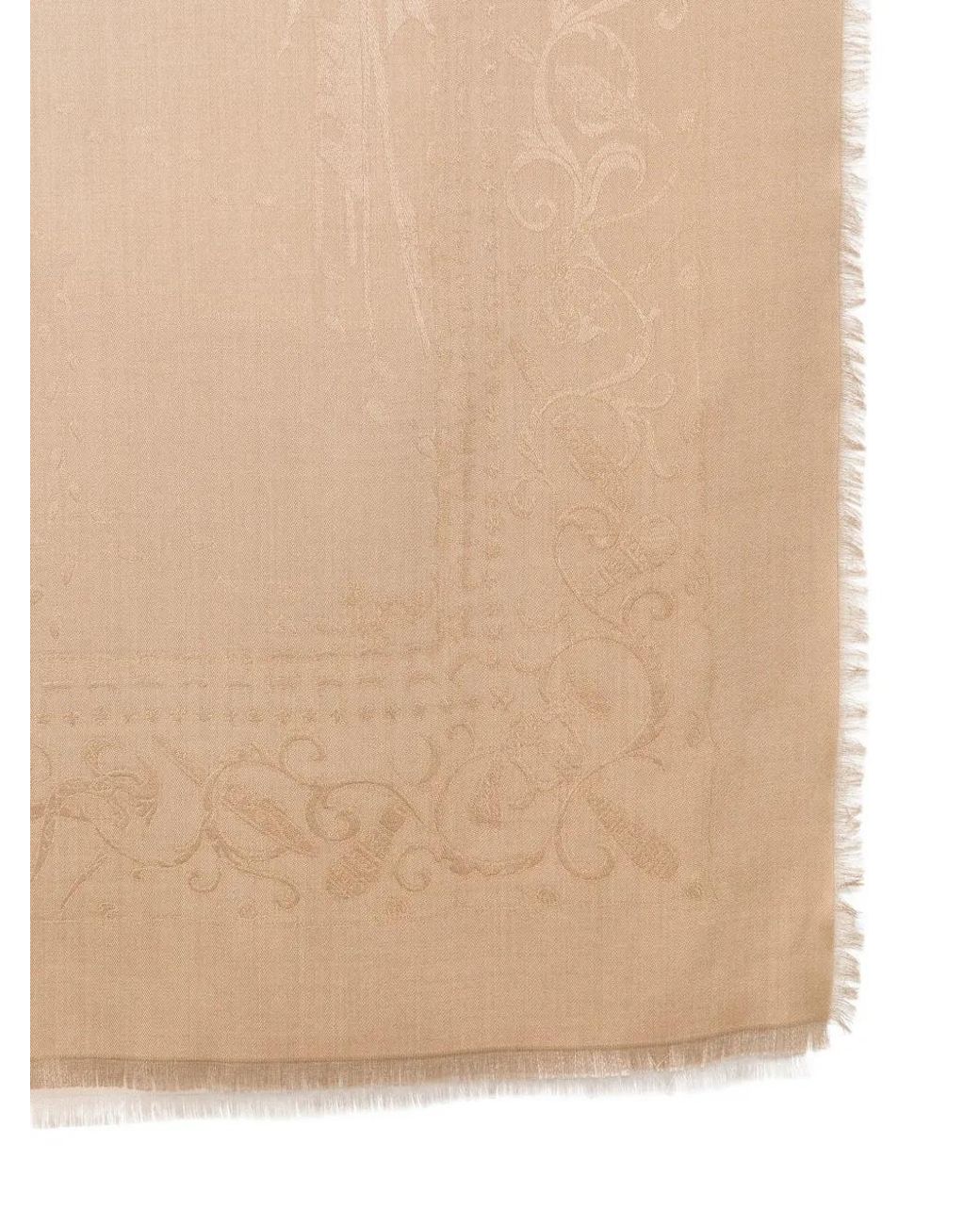 Ferragamo Natural Tassel Detail Scarf