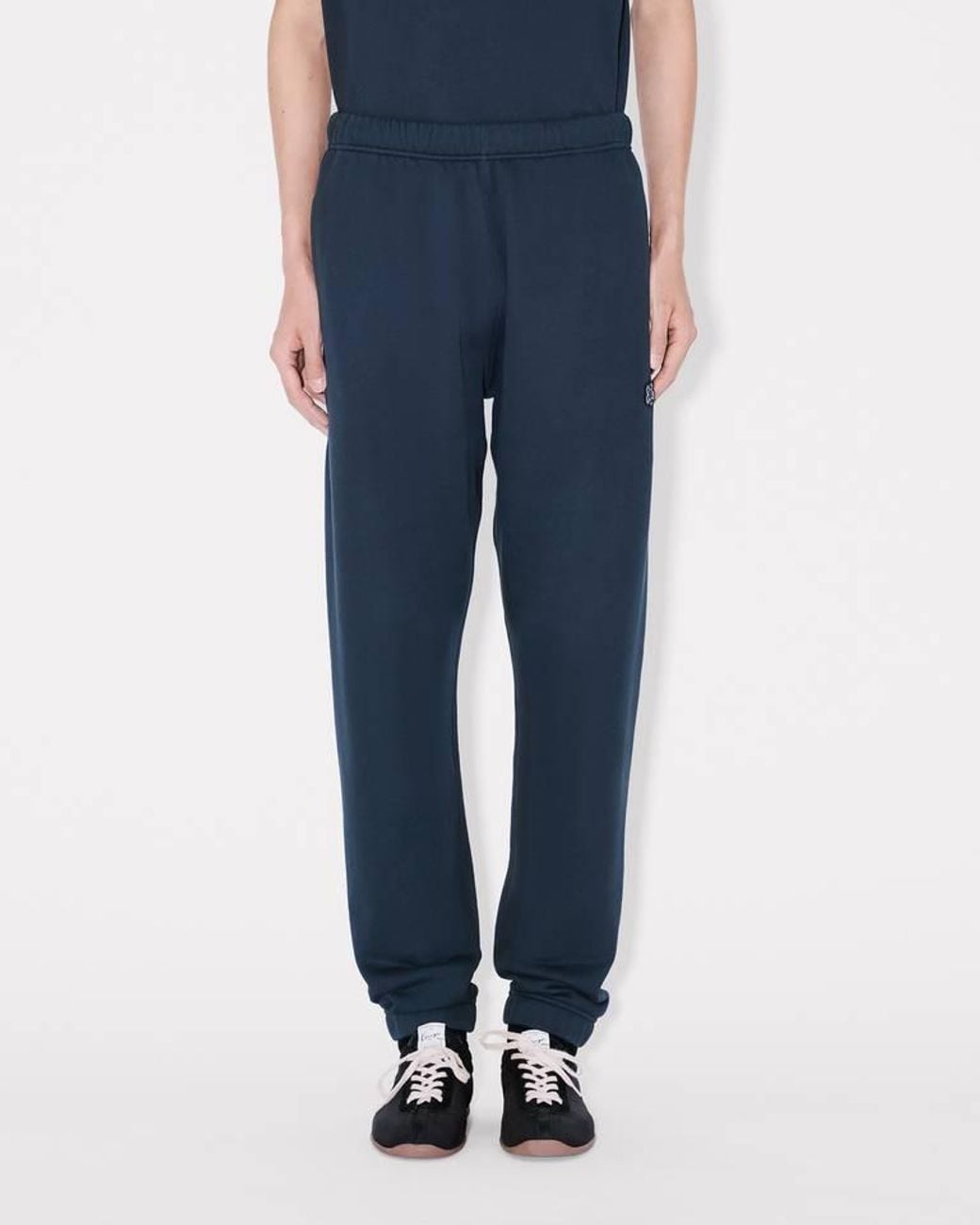 KENZO Blue Boke Flower Logo Patch Joggers for men
