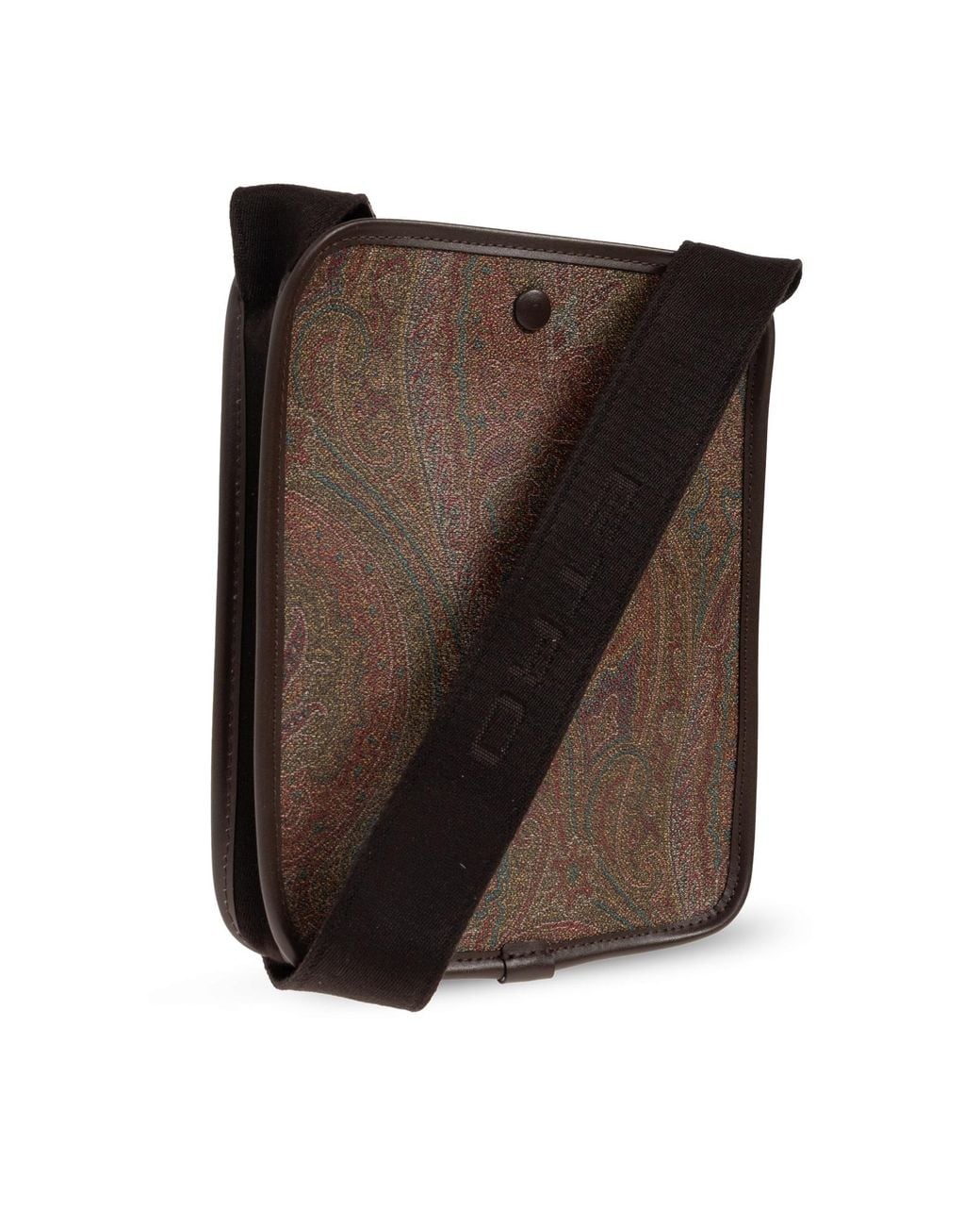 Etro Brown Paisley Shoulder Bag for men
