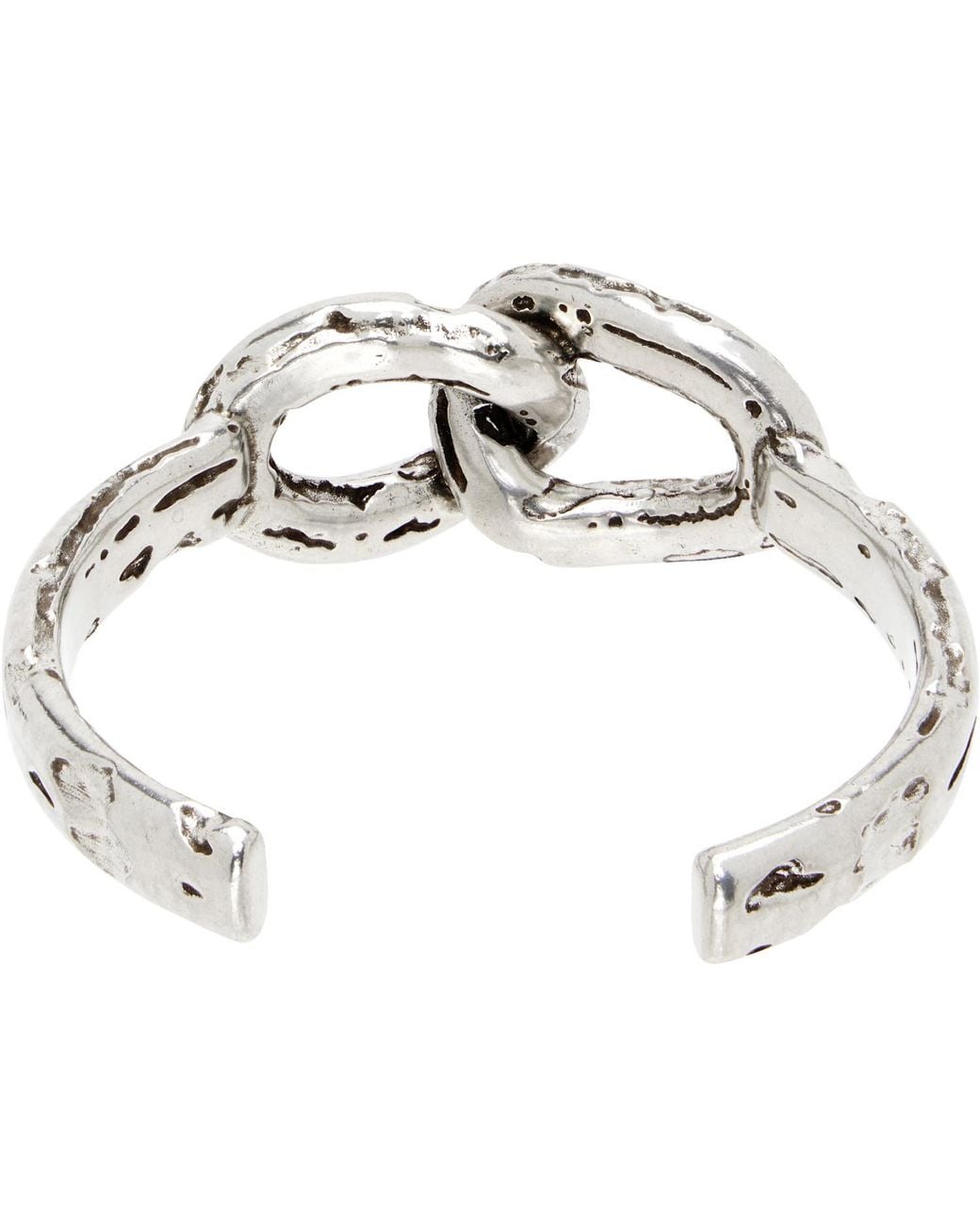 Isabel Marant White Textured Bracelet for men