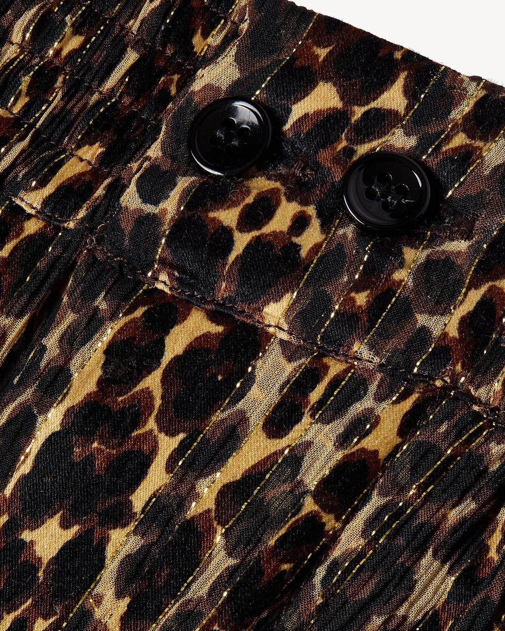 Saint Laurent Brown Leopard Printed Pajama Shorts